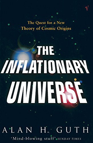 Book cover: "The Inflationary Universe" with cosmic imagery and white text.