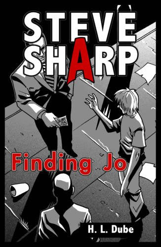Black and white comic book cover, “Finding Jo” by Steve Sharp.