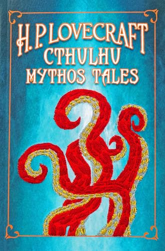 Book cover: “H.P. Lovecraft Cthulhu Mythos Tales” with a red tentacle design.