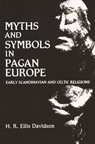 Book cover: "Myths and Symbols in Pagan Europe" with a bearded figure.