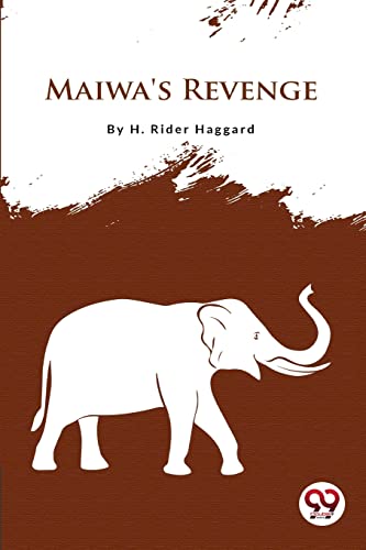 Book cover: "Maiwa's Revenge" with a white elephant illustration.