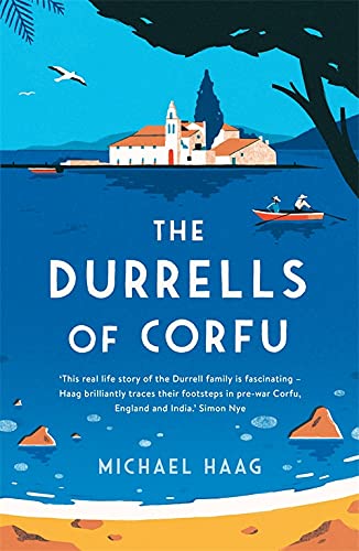 Book cover featuring a Mediterranean coastal scene with a white church, boat, and sea.