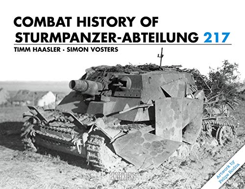 Book cover: Sturmpanzer-Abteilung 217 combat history with a tank image.