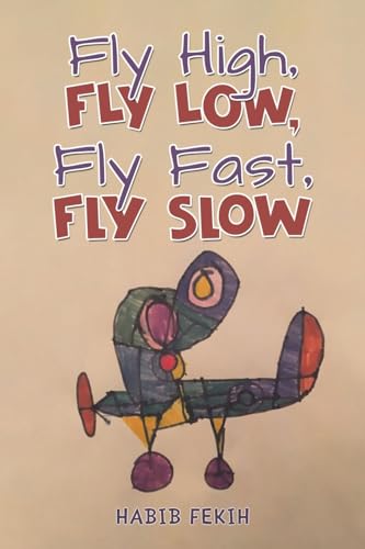 Book cover with colorful text and a childlike drawing of a biplane.