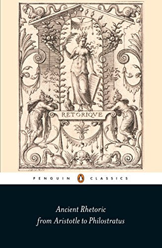 Book cover with ornate illustration of classical figures and text.