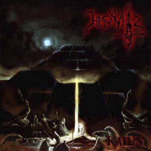 Dark, painted CD cover with a cross-shaped light and figures below.