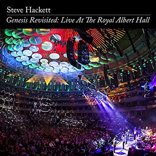 Steve Hackett album cover featuring a concert hall interior with stage lights.