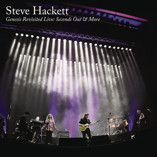 "Album cover featuring a band performing on stage under bright stage lights."