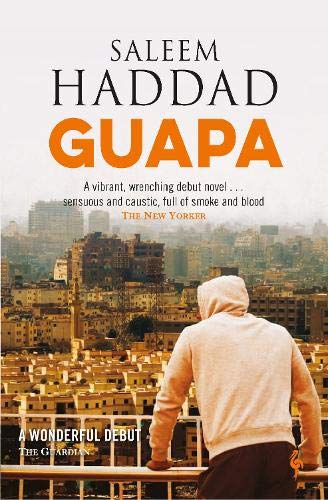 Book cover for Guapa by Saleem Haddad showing a person in a hoodie overlooking city.
