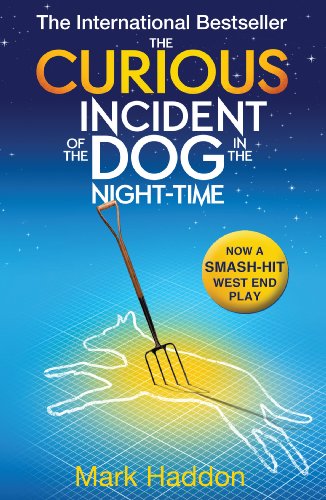 Book cover for The Curious Incident of the Dog in the Night-time featuring a pitchfork.