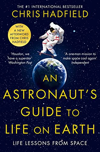 Book cover: astronaut skateboarding on Earth above a starry background.