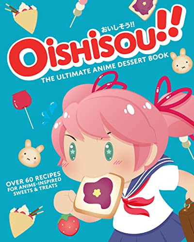 Anime-style book cover featuring desserts and a girl with pink hair.