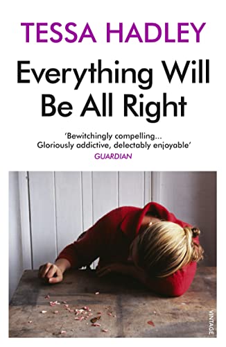 Book cover: woman with head down, red sweater, title "Everything Will Be All Right".