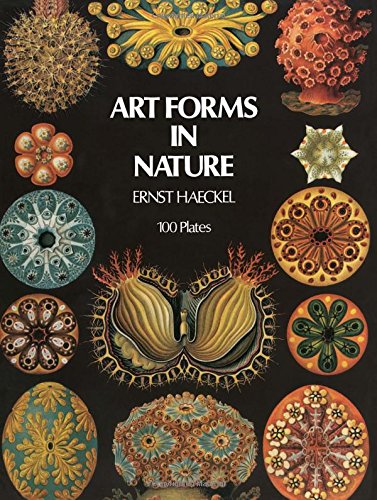 Book cover featuring Ernst Haeckel's colorful, symmetrical biological illustrations on a black background.
