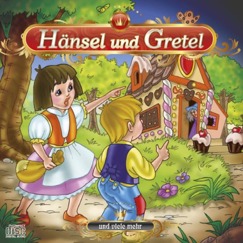 Hansel and Gretel audiobook CD cover with fairytale illustration.