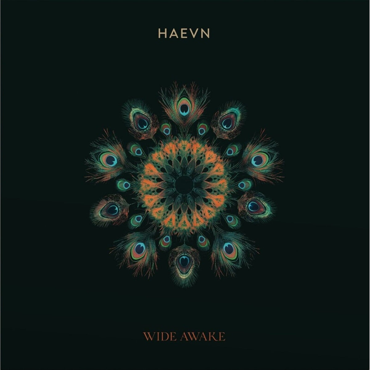 Album cover featuring a circular peacock feather mandala on a dark background.