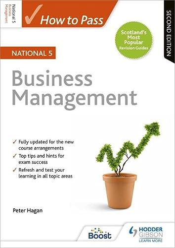 National 5 Business Management textbook, second edition, with a plant illustration.