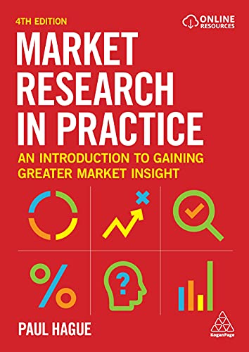 Red book cover with white text, graphs, and icons relating to data analysis.