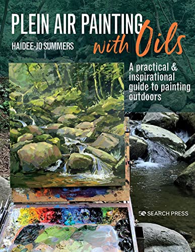 Book cover featuring an outdoor oil painting of a rocky stream scene.