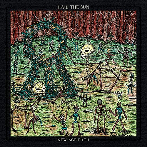 Album cover for Hail The Sun’s “New Age Filth” with detailed, surreal artwork.