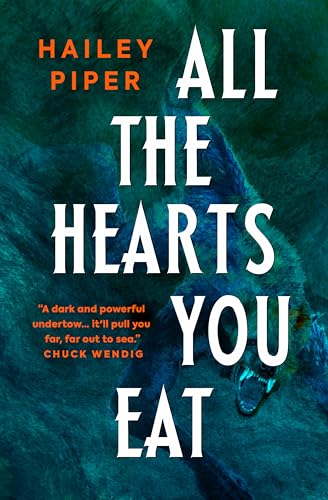 Book cover: “All the Hearts You Eat” with blurred underwater imagery.
