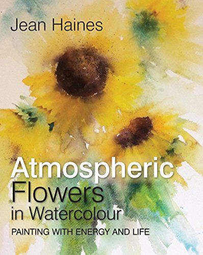 Book cover with loose watercolor paintings of yellow sunflowers.
