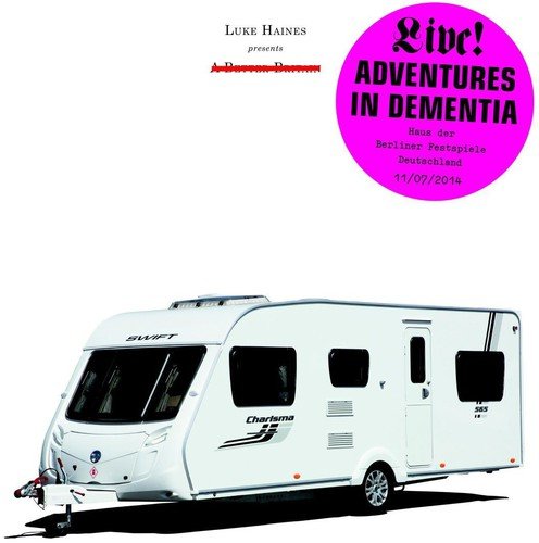 Album cover featuring a white caravan with a red circular title graphic.