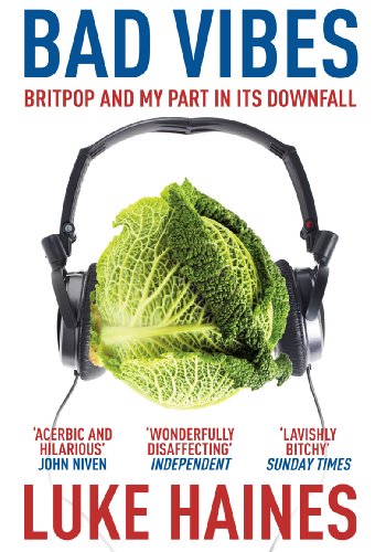 Book cover: headphones and a cabbage over a red title, “Bad Vibes.”