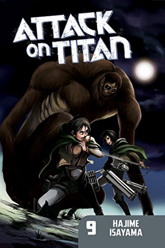 Attack on Titan volume 9 cover showing two soldiers facing a giant hairy titan.