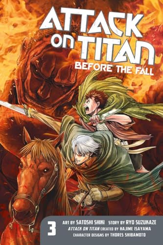 “Attack on Titan: Before The Fall 3” cover with characters and a horse.