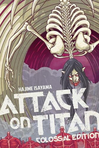 Attack on Titan Colossal Edition volume 7 cover featuring a skeletal titan and army.