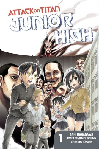 Attack on Titan: Junior High" manga volume 1 cover with chibi characters.