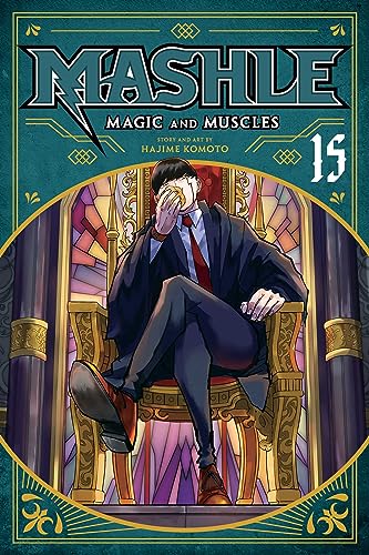 Manga cover featuring a man in a suit eating a cream puff on a throne.