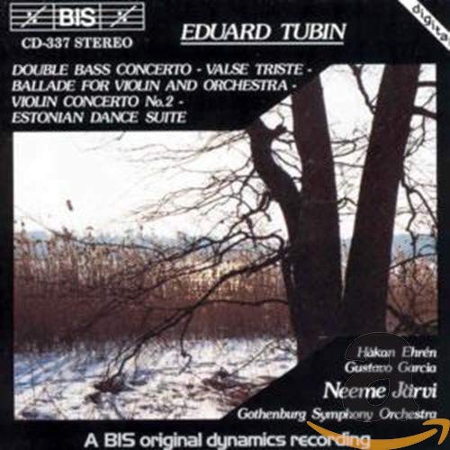 CD cover for Eduard Tubin’s compositions with a wintry tree image.