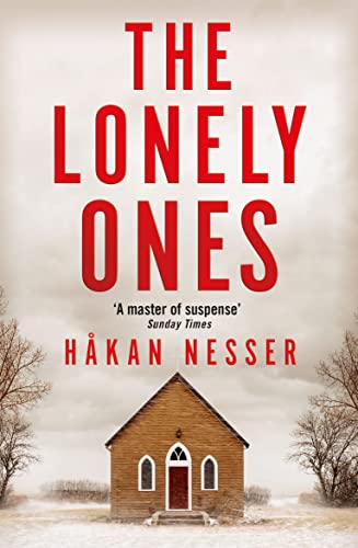 Book cover: red title, small house in a snowy, desolate landscape.