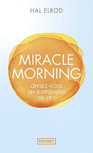 Book cover with orange circle and text “Miracle Morning”, French subtitle.