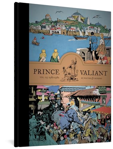 Cover of “Prince Valiant Vol. 23 1981-1982” comic book, illustrated scene.