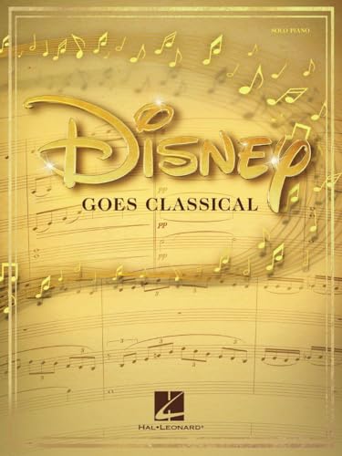 Sheet music cover for "Disney Goes Classical," featuring musical notes.