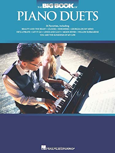 Sheet music book cover featuring two young people playing a grand piano.