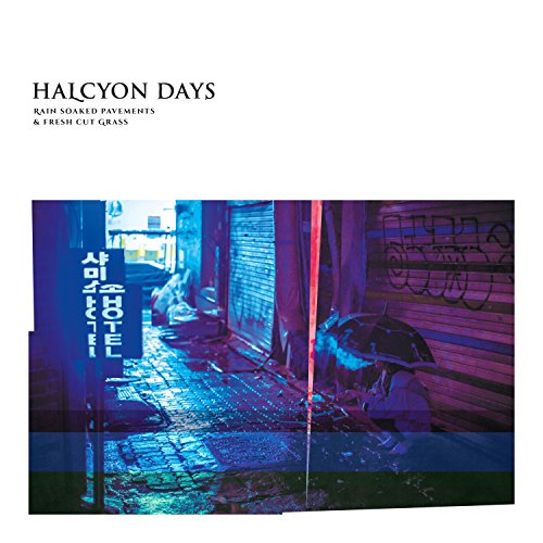 CD cover with a blurred, rainy street scene and neon signs.