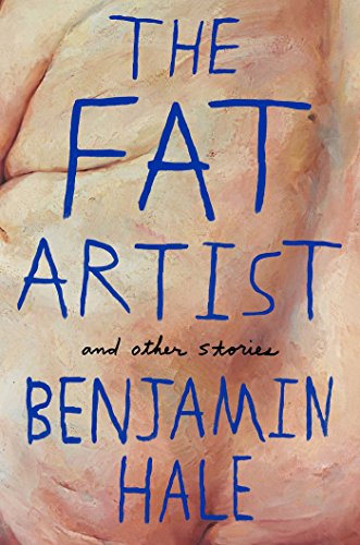 Book cover: "The Fat Artist" with painted texture and blue text.