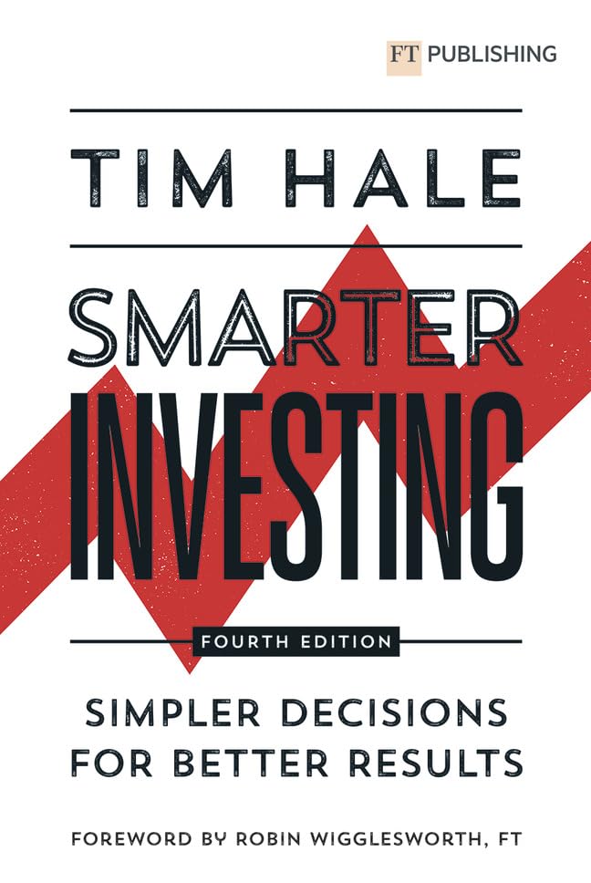 Book cover for Smarter Investing by Tim Hale with a red upward trend arrow.