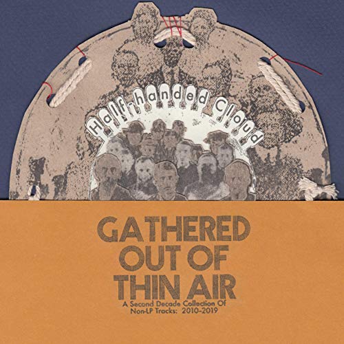Vinyl album cover: beige and brown illustration with text and figures.