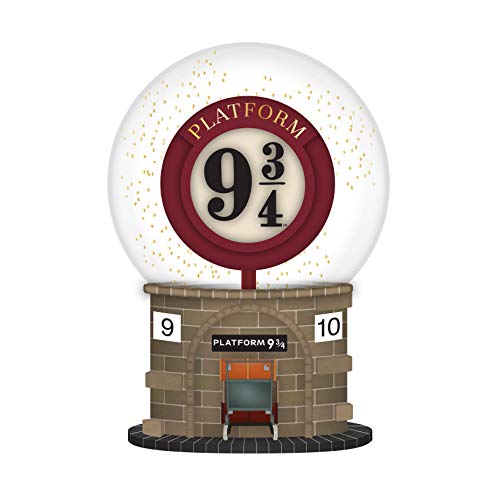 Snow globe depicting Platform 9 ¾ from Harry Potter, with glitter.