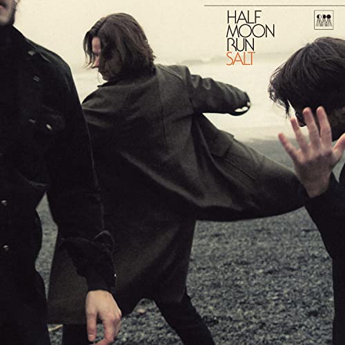 Album cover for Half Moon Run’s “Salt” featuring three figures on a beach.