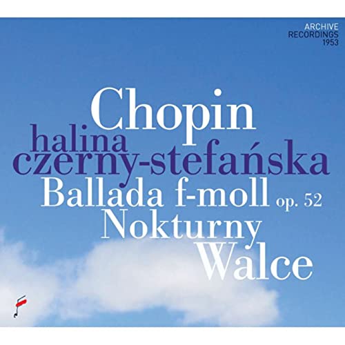 CD cover for Halina Czerny-Stefanska performing Chopin’s Ballades, Nocturnes, and Waltzes.