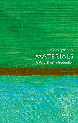 Book cover: "Materials" by Christopher Hall, green and teal textured background.