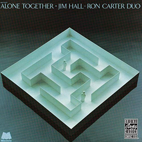 CD cover: abstract white maze with two figures, teal background.