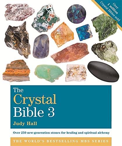 Book cover for The Crystal Bible 3 featuring various colorful crystals on white background.