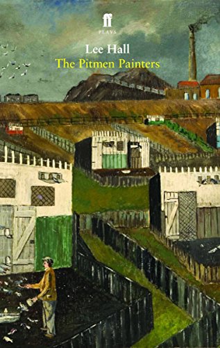 Book cover featuring a painting of a man feeding pigeons near industrial coal buildings.